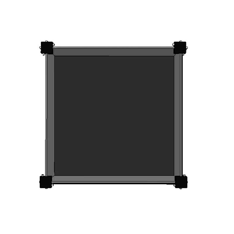 Render of Open Field Cage 44x44cm with Transparent Walls, top view