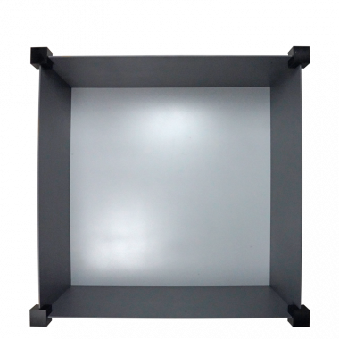 Open Field Cage 100x100cm Grey Walls, top view