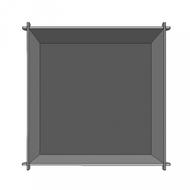 Render of IR Open Field Cage 40x40cm Grey Walls, top view