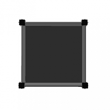 Render of Open Field Cage 44x44cm with Transparent Walls, top view